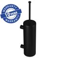 MERIDA STELLA BLACK LINE wall-mounted toilet brush, long "TUBE" with a lid, black